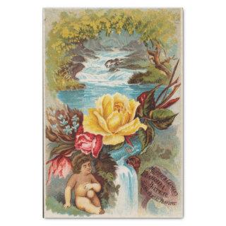 Florida Water Victorian Ad Trade Card craft Tissue Paper