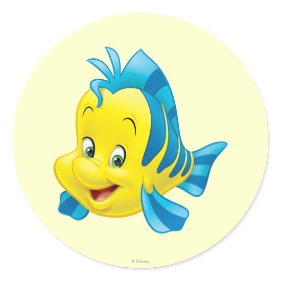 Flounder Classic Round Sticker