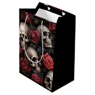 Flower and Skulls Medium Gift Bag