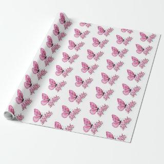 Flower Butterfly with Pink Sakura