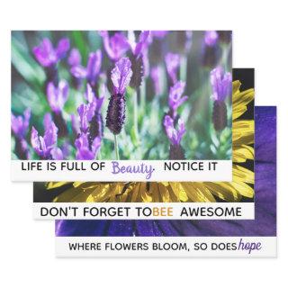 Flower macro photography motivational quotes  sheets