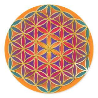 Flower Of Life - Button Style 03 Classic Round Sticker