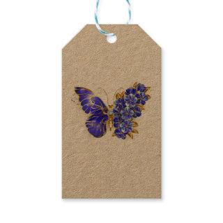 Flower Sapphire Butterfly Gift Tags