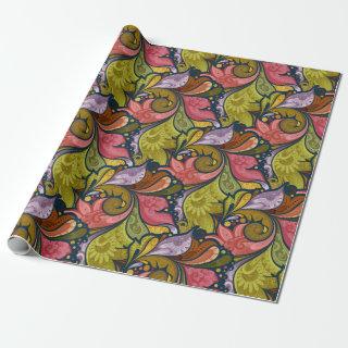 Flowers And Swirl Pattern