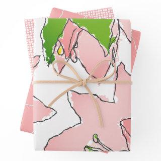 Flowers in Pink and Green AKA Sorority  Sheets