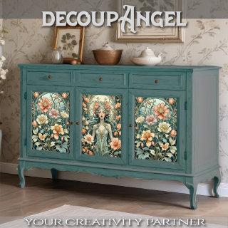 Flowers Nouveau - Set of 3 - Decoupage -  Sheets