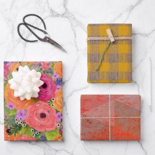 Flowers, Plaid and Geometric | Warm Colors  Sheets