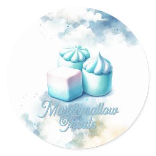 Fluffy Marshmallow Treats Classic Round Sticker