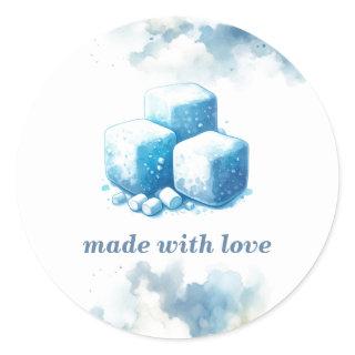 Fluffy Square Marshmallow Treats Classic Round Sticker