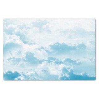 Fluffy White Clouds Blue Sky Decoupage Tissue Paper