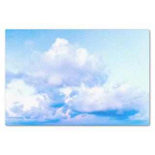 Fluffy White Clouds Blue Sky Decoupage Tissue Paper