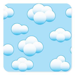 Fluffy White Clouds Stickers