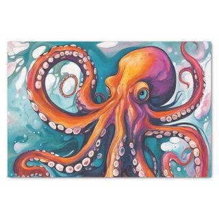 Fluid Art Abstract Octopus Tissue Paper