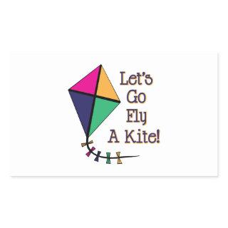 Fly a Kite Rectangular Sticker