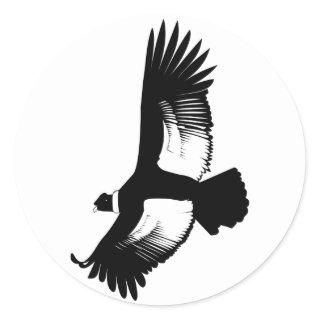 Flying Andean Condor Classic Round Sticker