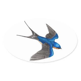Flying Barn Swallow Sticker