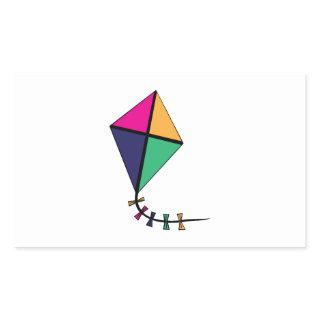 Flying Kite Rectangular Sticker