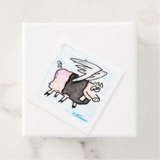 "Flying Pastor Pig" Gift Tags