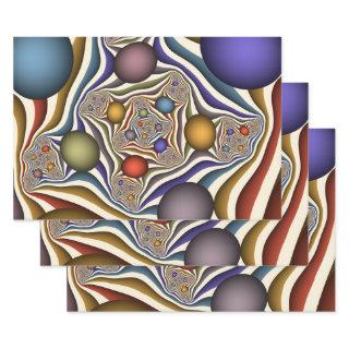 Flying Up, Colorful, Modern, Abstract Fractal Art  Sheets