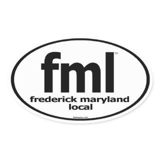 FML Frederick Maryland Local Decal Oval Sticker