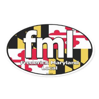 FML Maryland Flag Decal Oval Sticker
