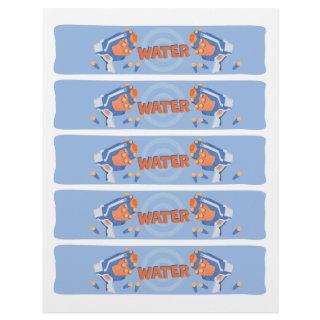 Foam Dart Gun party water bottle labels Flyer