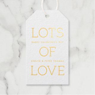 Foil Lots of Love Valentine's Day Photo Gift Tag