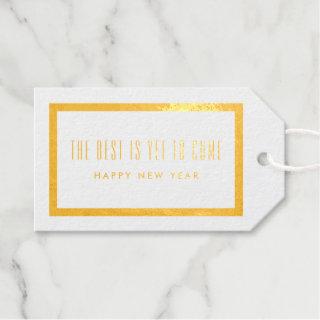Foil The Best Is Yet To Come Simple Border Foil Gift Tags
