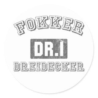 Fokker DR.1 Dreidecker Classic Round Sticker