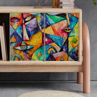 Folded Faces Decoupage Tissue Paper