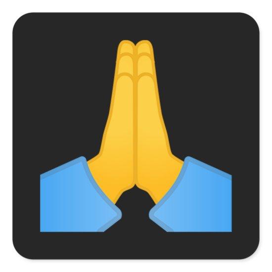 Folded Hands Emoji Square Sticker