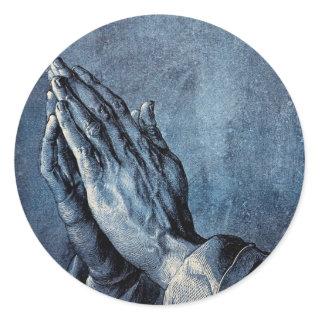 Folded Hands Prayer - Durer Classic Round Sticker