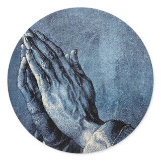 Folded Hands Prayer - Durer Classic Round Sticker