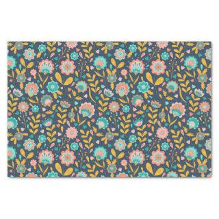 Folk Art Flower Pattern Tissue Paper