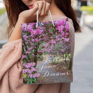 Follow Your Dreams Garden Path Floral Medium Gift Bag
