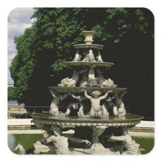 Fontaine de la Pyramide Square Sticker