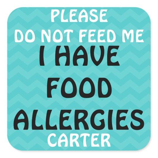 Food Allergy Alert Do Not Feed Stickers