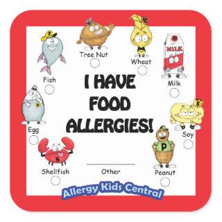 Food Allergy Sticker