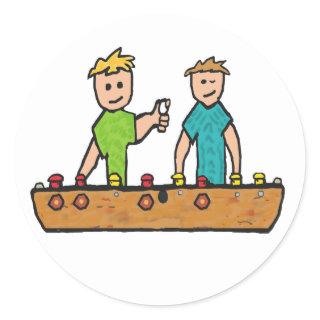 Foosball Classic Round Sticker