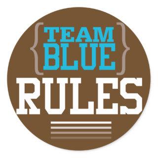 Football Gender Reveal Team Blue Stickers