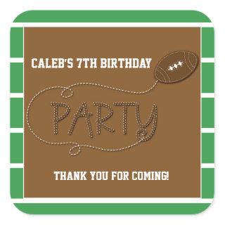 FOOTBALL PARTY TYPOGRAPHY Cute Sticker Label