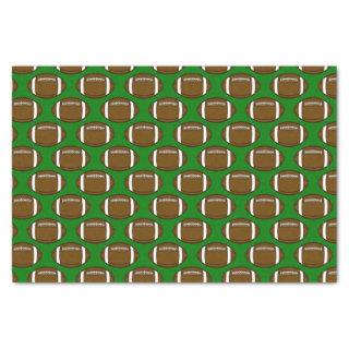 Football Pattern Design on Green Field Tissue Paper