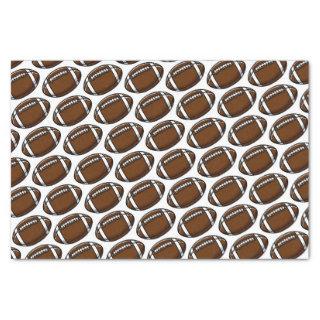 Footballs Sports Brown White Team Gifts Tissue Paper