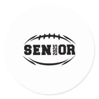 Footll Senior 2025 Graduation Year  Classic Round Sticker