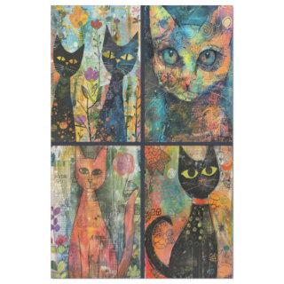 For Artist Cat Themed Junk Journal Background 1 Tissue Paper