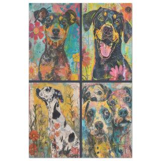 For Artists Dog Themed Junk Journal Backgrounds 1 Tissue Paper