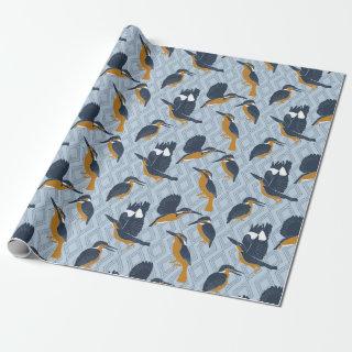 For Bird Lovers Cozy Kingfishers Patterned