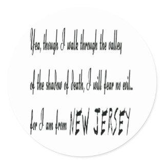 For I Am From New Jersey Sticker