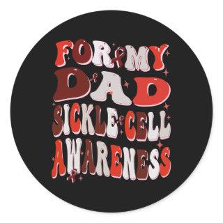 For My Father Sickle Cell Awareness World Sickle C Classic Round Sticker