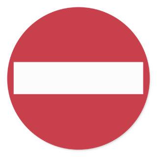 Forbidden ! classic round sticker